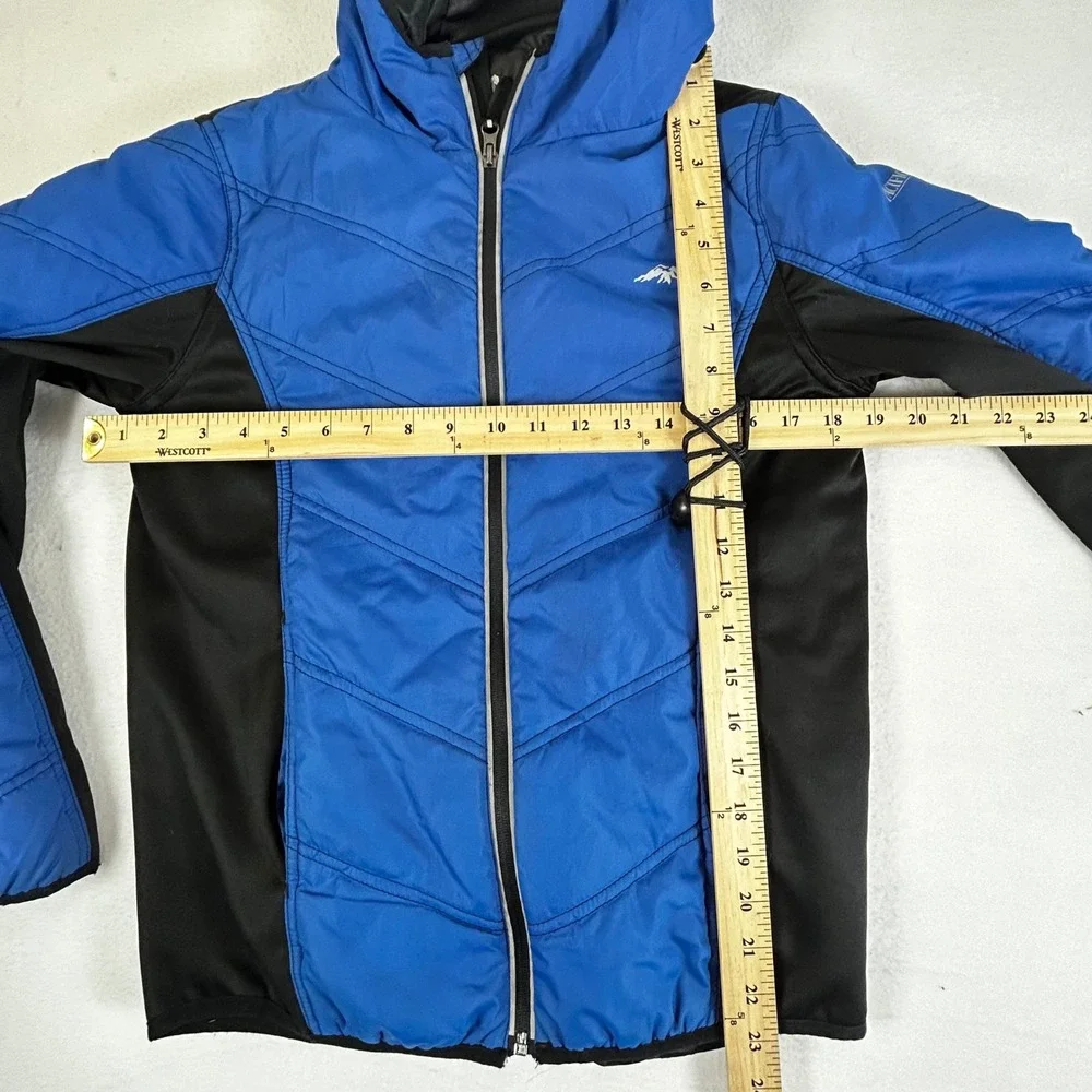 Pacific Trail Kids Blue Black Puffer Hooded Jacket Size L 14 16‎ Winter Coat